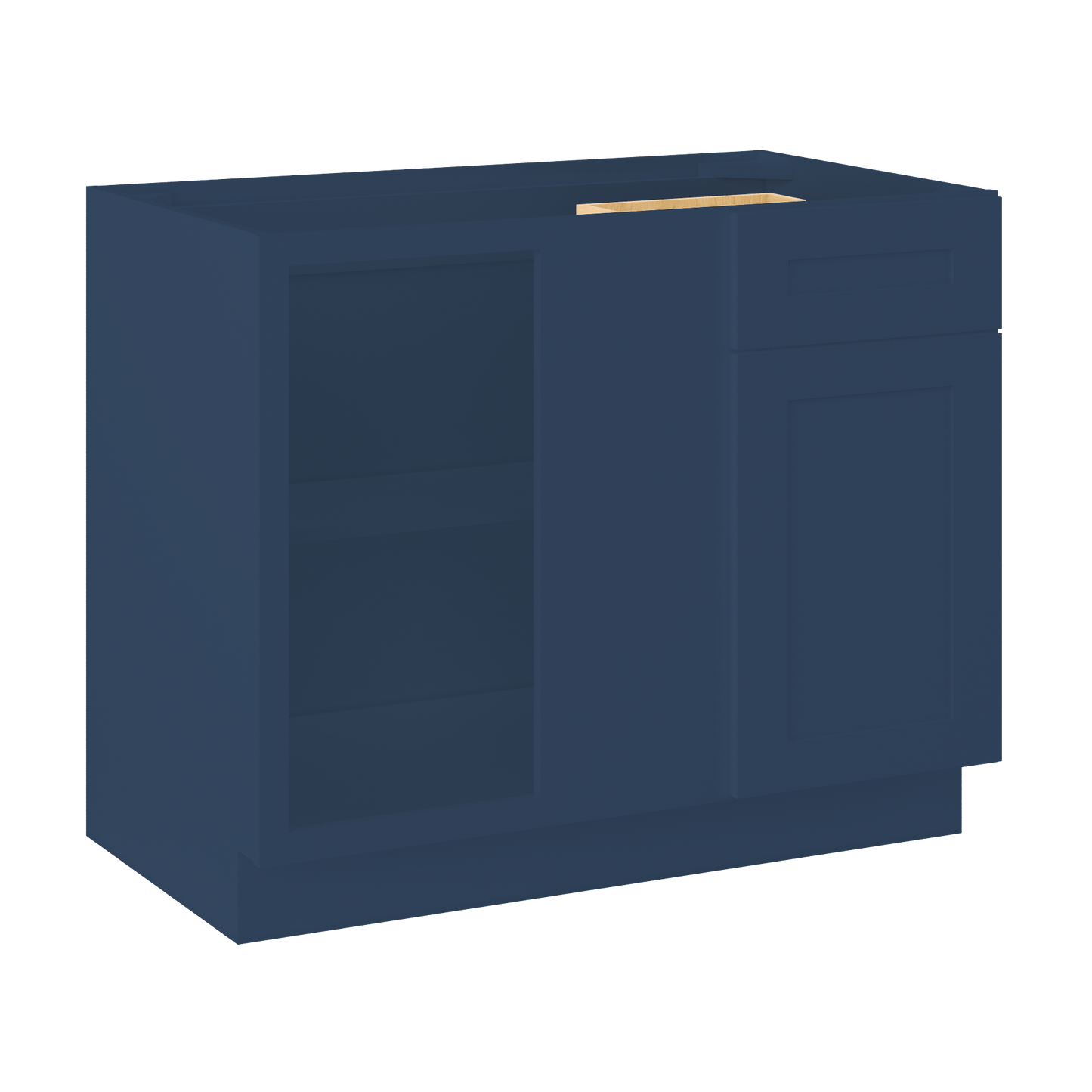 Blind Corner Base Kitchen Cabinet SCB42 Danbury Blue LessCare 42 in. width 34.5 in. height 24 in. depth - Kitchen