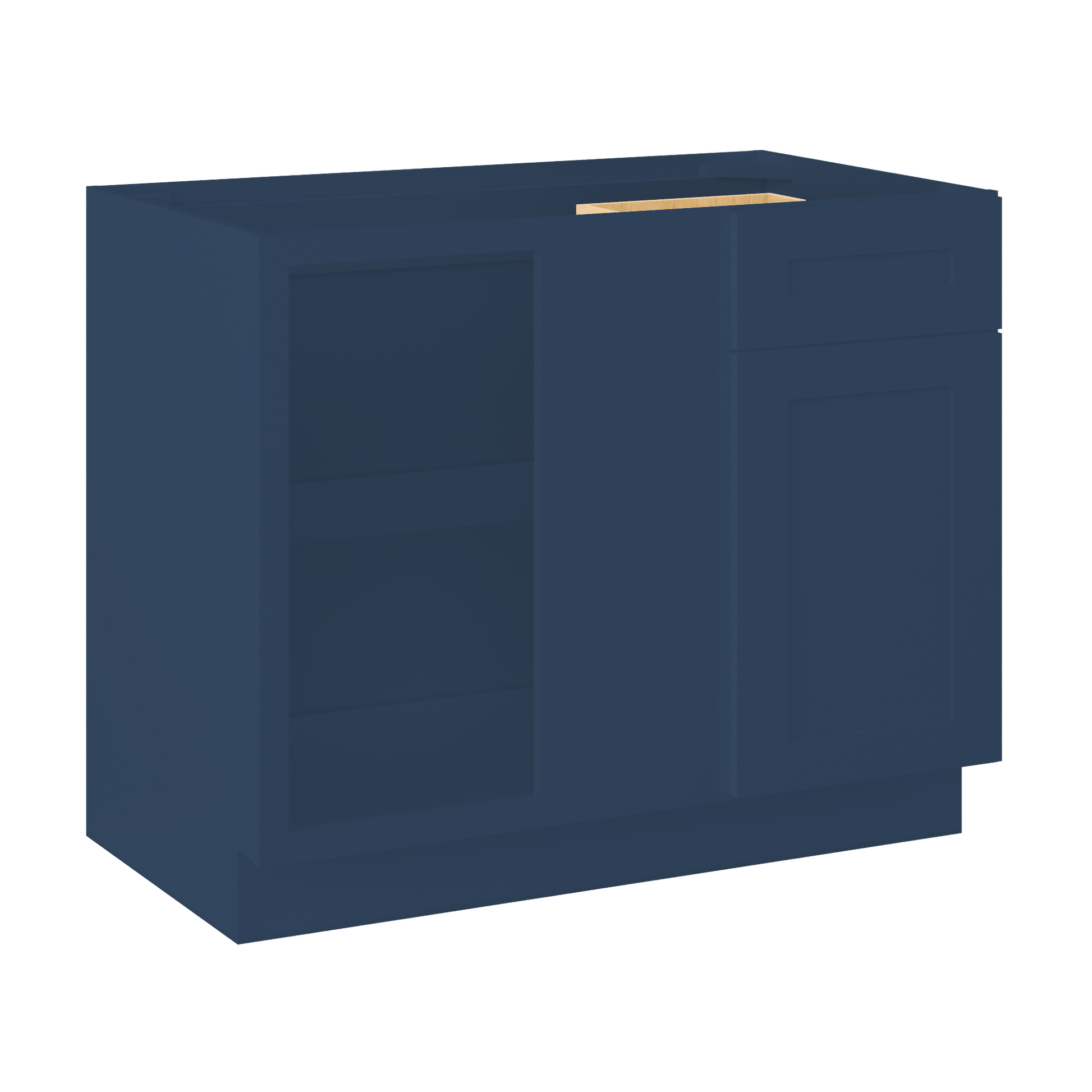 Blind Corner Base Kitchen Cabinet SCB42 Danbury Blue LessCare 42 in. width 34.5 in. height 24 in. depth - Kitchen