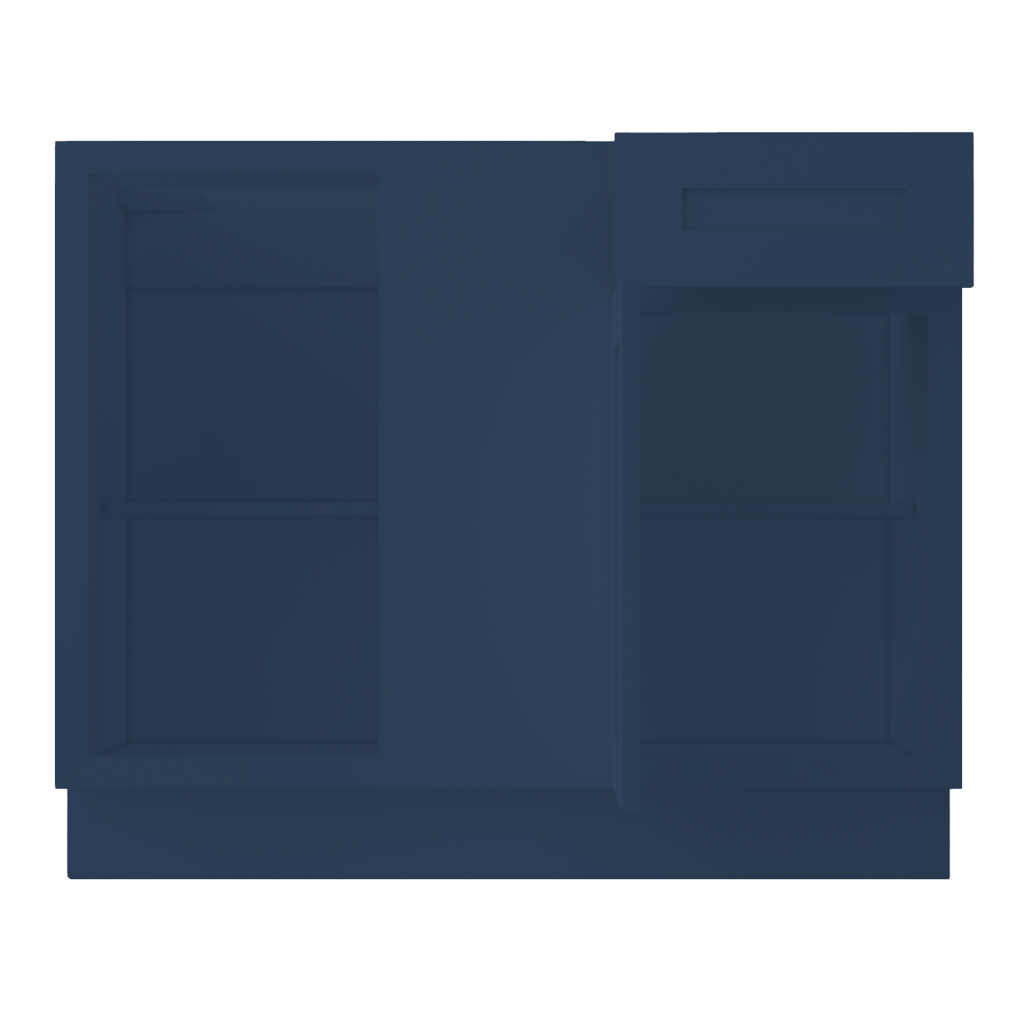 Blind Corner Base Kitchen Cabinet SCB42 Danbury Blue LessCare 42 in. width 34.5 in. height 24 in. depth - Kitchen