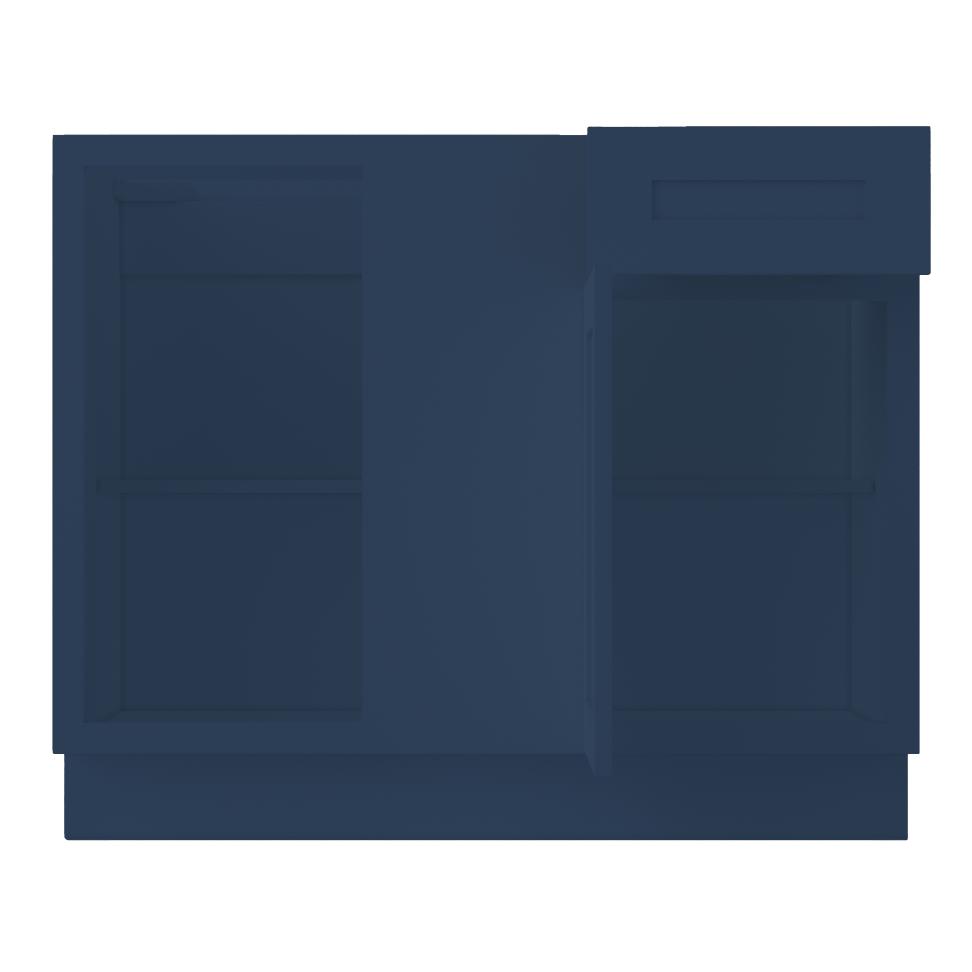 Blind Corner Base Kitchen Cabinet SCB42 Danbury Blue LessCare 42 in. width 34.5 in. height 24 in. depth - Kitchen