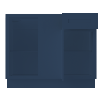 Blind Corner Base Kitchen Cabinet SCB42 Danbury Blue LessCare 42 in. width 34.5 in. height 24 in. depth - Kitchen