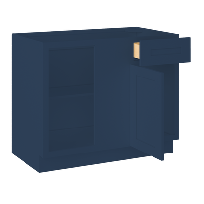 Blind Corner Base Kitchen Cabinet SCB42 Danbury Blue LessCare 42 in. width 34.5 in. height 24 in. depth - Kitchen