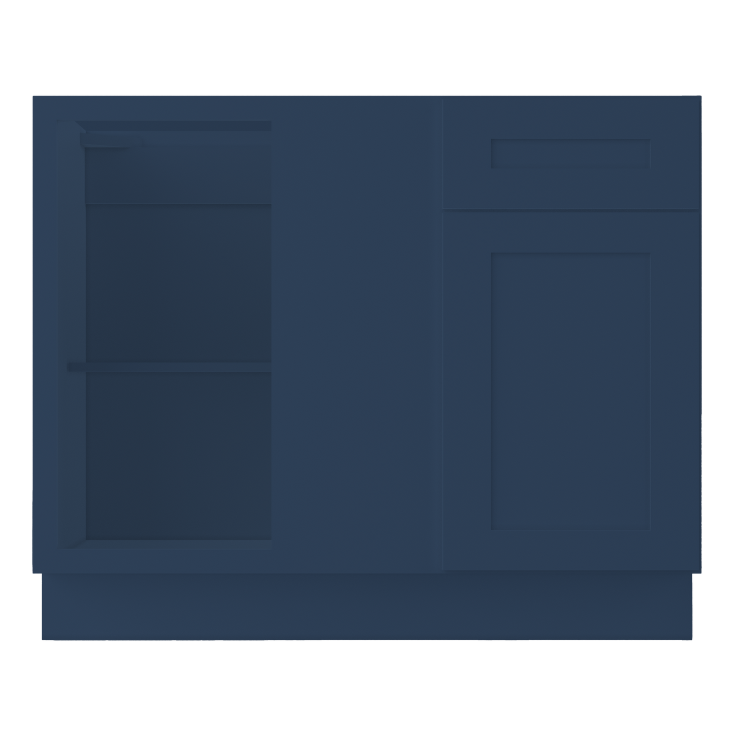 Blind Corner Base Kitchen Cabinet SCB42 Danbury Blue LessCare 42 in. width 34.5 in. height 24 in. depth - Kitchen