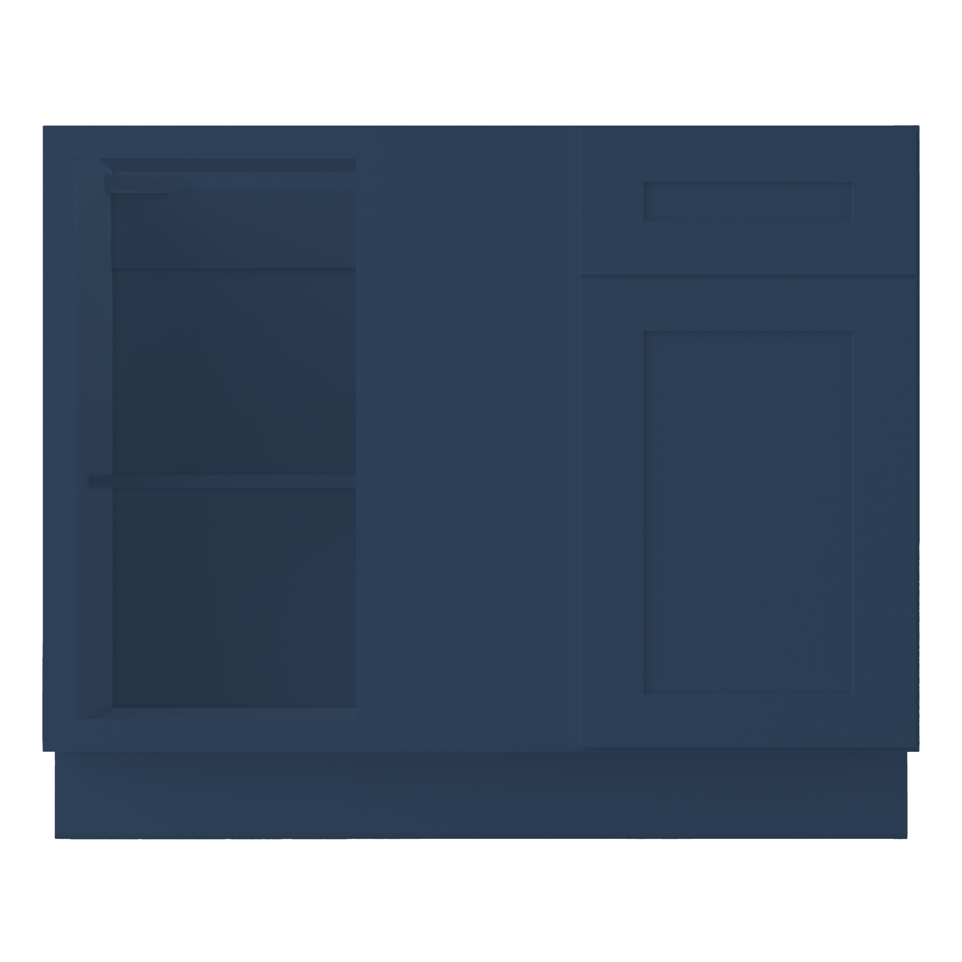 Blind Corner Base Kitchen Cabinet SCB42 Danbury Blue LessCare 42 in. width 34.5 in. height 24 in. depth - Kitchen
