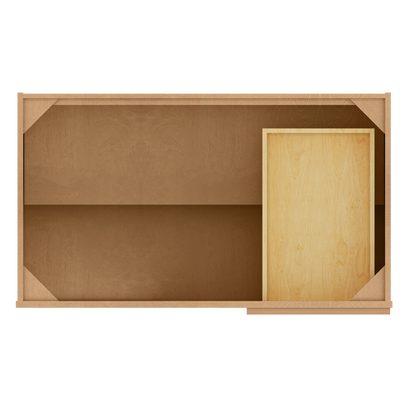 Blind Corner Base Kitchen Cabinet SCB42 Shaker Toffee 42 in. width 34.5 in. height 24 in. depth - Kitchen Cabinets