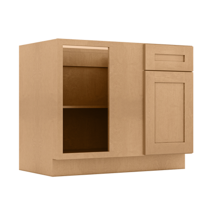 Blind Corner Base Kitchen Cabinet SCB42 Shaker Toffee 42 in. width 34.5 in. height 24 in. depth - Kitchen Cabinets