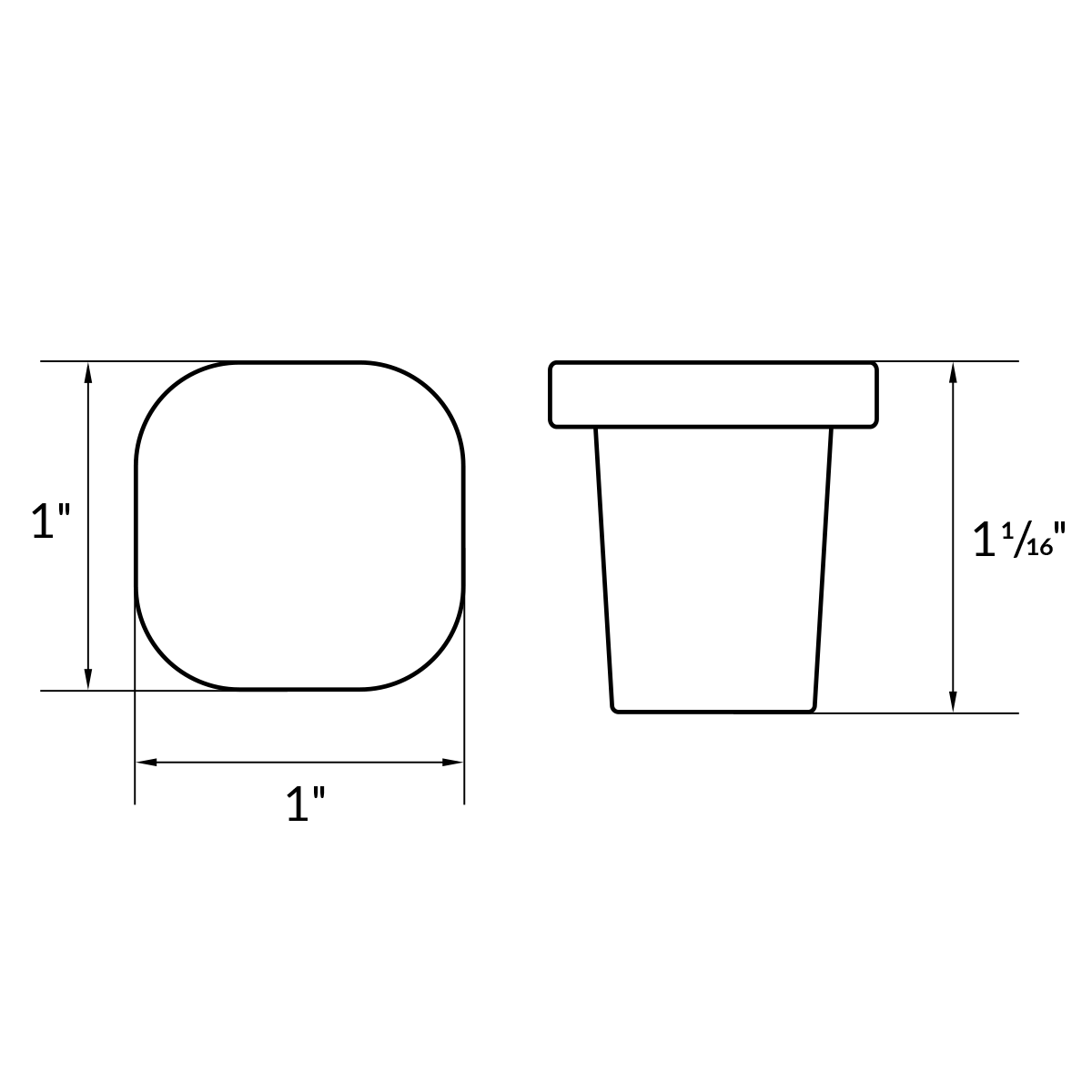 Brushed Nickel Knob H1208 KNOBBN Hardware