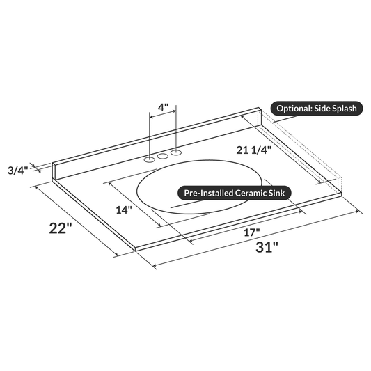 Butterfly Blue 31x22 with Backsplash (4 in Spread)