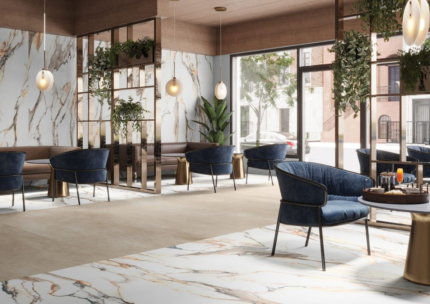 Calacatta Gold Tile 24x48 Polished Rectified Porcelain Floor and Wall for Interior or Exterior Flooring