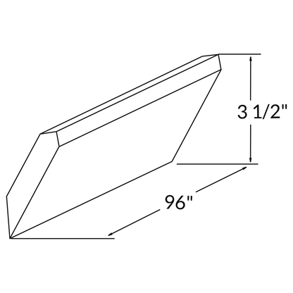 Crown Molding MCROWN-S Shaker Toffee 3.5 in. height 96 in. depth - Kitchen Cabinets