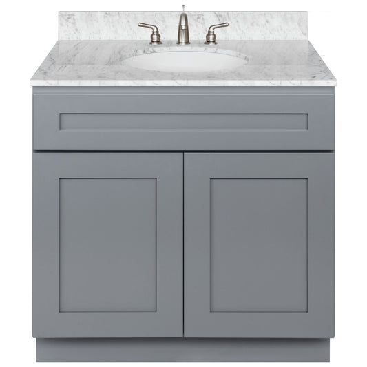 36 W x 21 D x 34.5 H Vanity Sink Base Cabinet - Colonial Gray