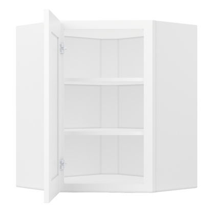 Diagonal Corner Kitchen Cabinet DC2430 Alpina White LessCare 24 in. width 30 in. height 12 in. depth - Kitchen Cabinets