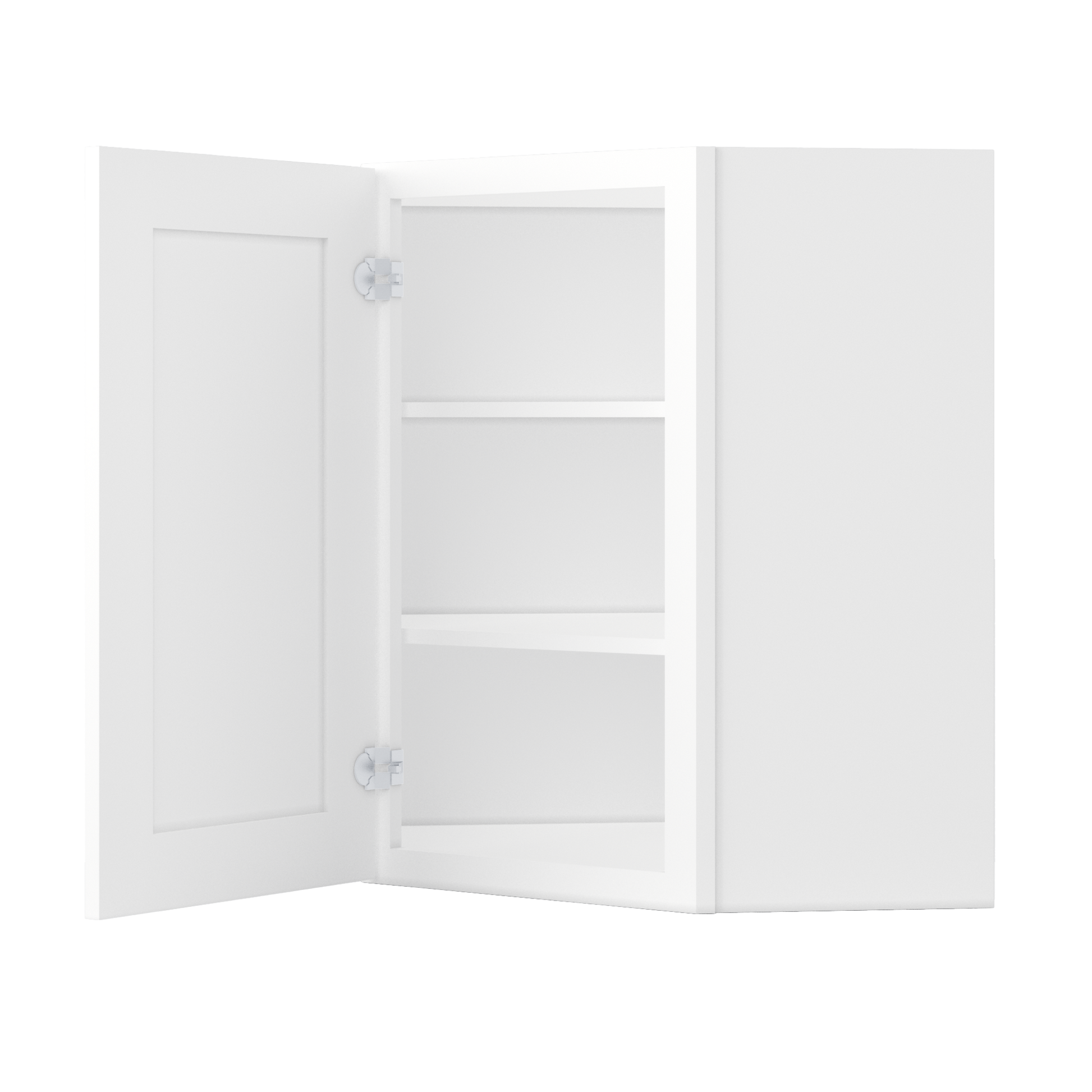 Diagonal Corner Kitchen Cabinet DC2430 Alpina White LessCare 24 in. width 30 in. height 12 in. depth - Kitchen Cabinets