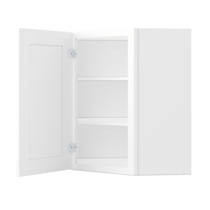 Diagonal Corner Kitchen Cabinet DC2430 Alpina White LessCare 24 in. width 30 in. height 12 in. depth - Kitchen Cabinets