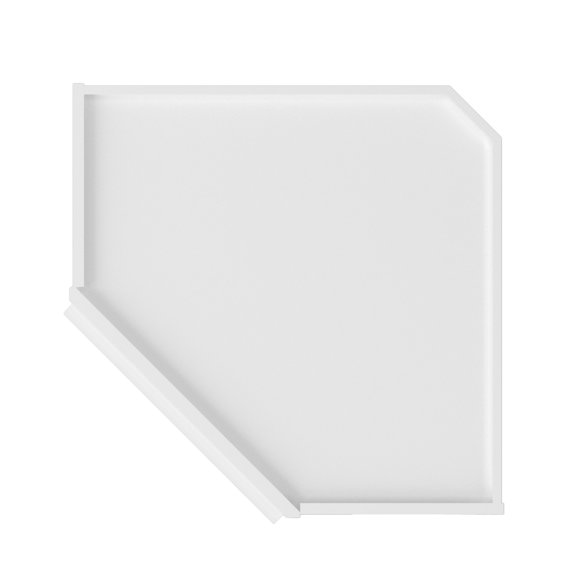 Diagonal Corner Kitchen Cabinet DC2430 Alpina White LessCare 24 in. width 30 in. height 12 in. depth - Kitchen Cabinets