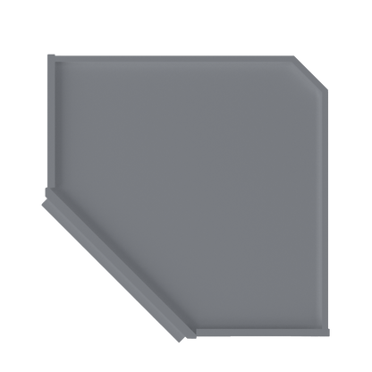 Diagonal Corner Kitchen Cabinet DC2430 Colonial Gray LessCare 24 in. width 30 in. height 12 in. depth - Kitchen Cabinets