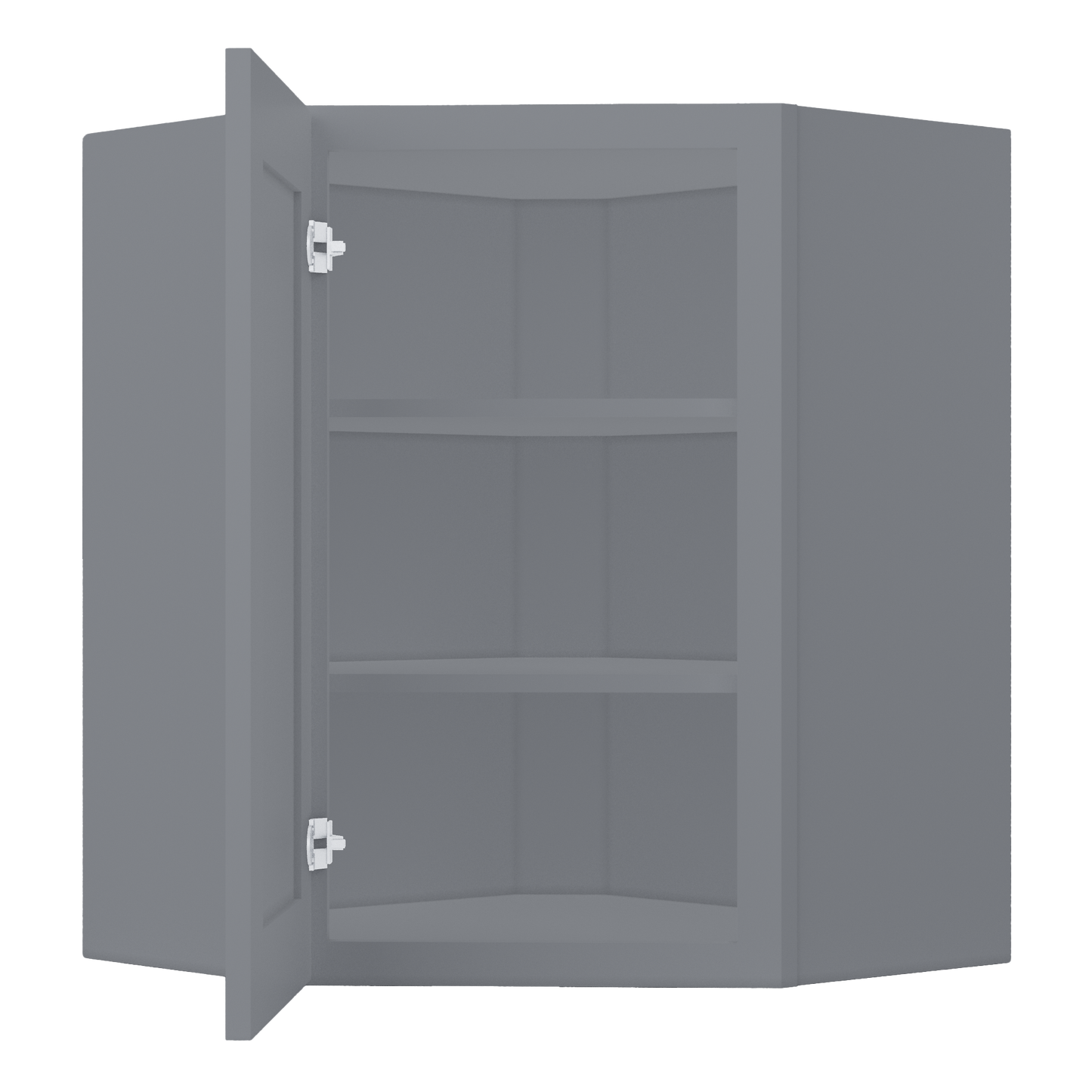 Diagonal Corner Kitchen Cabinet DC2430 Colonial Gray LessCare 24 in. width 30 in. height 12 in. depth - Kitchen Cabinets