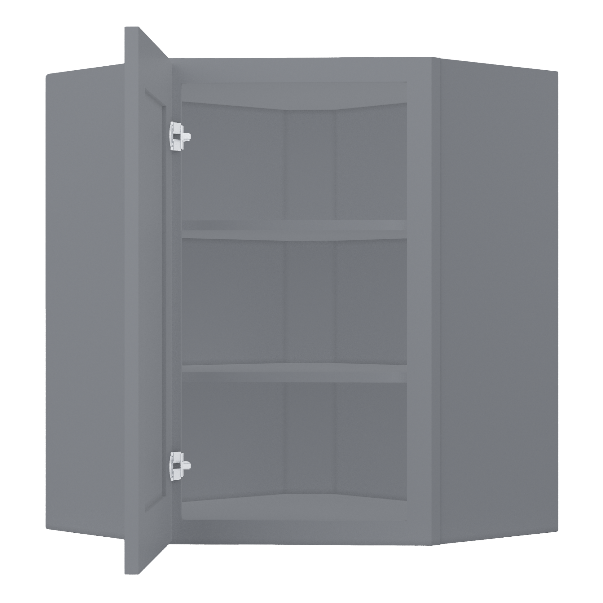 Diagonal Corner Kitchen Cabinet DC2430 Colonial Gray LessCare 24 in. width 30 in. height 12 in. depth - Kitchen Cabinets