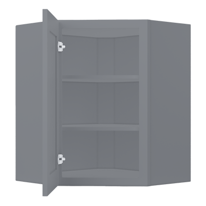Diagonal Corner Kitchen Cabinet DC2430 Colonial Gray LessCare 24 in. width 30 in. height 12 in. depth - Kitchen Cabinets