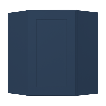 Diagonal Corner Kitchen Cabinet DC2430 Danbury Blue LessCare 24 in. width 30 in. height 12 in. depth - Kitchen Cabinets