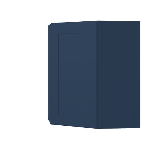Diagonal Corner Kitchen Cabinet DC2430 Danbury Blue LessCare 24 in. width 30 in. height 12 in. depth - Kitchen Cabinets