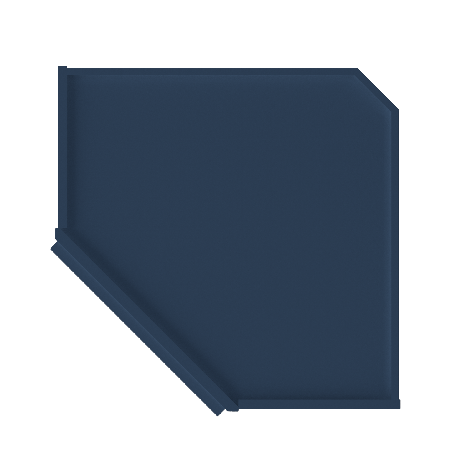 Diagonal Corner Kitchen Cabinet DC2430 Danbury Blue LessCare 24 in. width 30 in. height 12 in. depth - Kitchen Cabinets