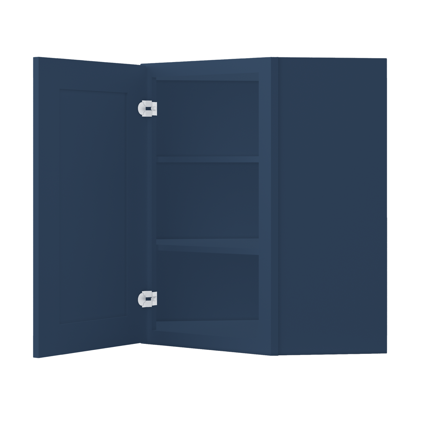 Diagonal Corner Kitchen Cabinet DC2430 Danbury Blue LessCare 24 in. width 30 in. height 12 in. depth - Kitchen Cabinets