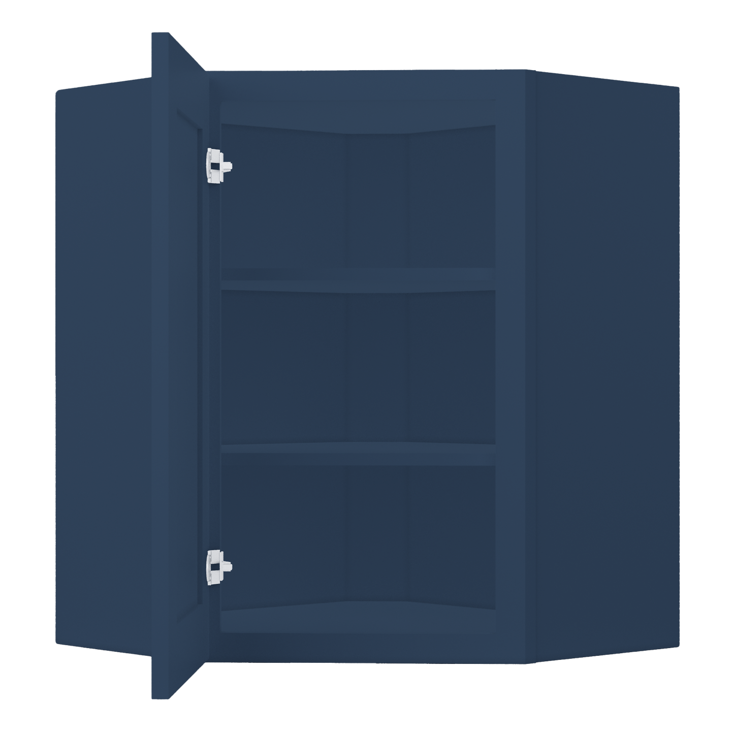 Diagonal Corner Kitchen Cabinet DC2430 Danbury Blue LessCare 24 in. width 30 in. height 12 in. depth - Kitchen Cabinets