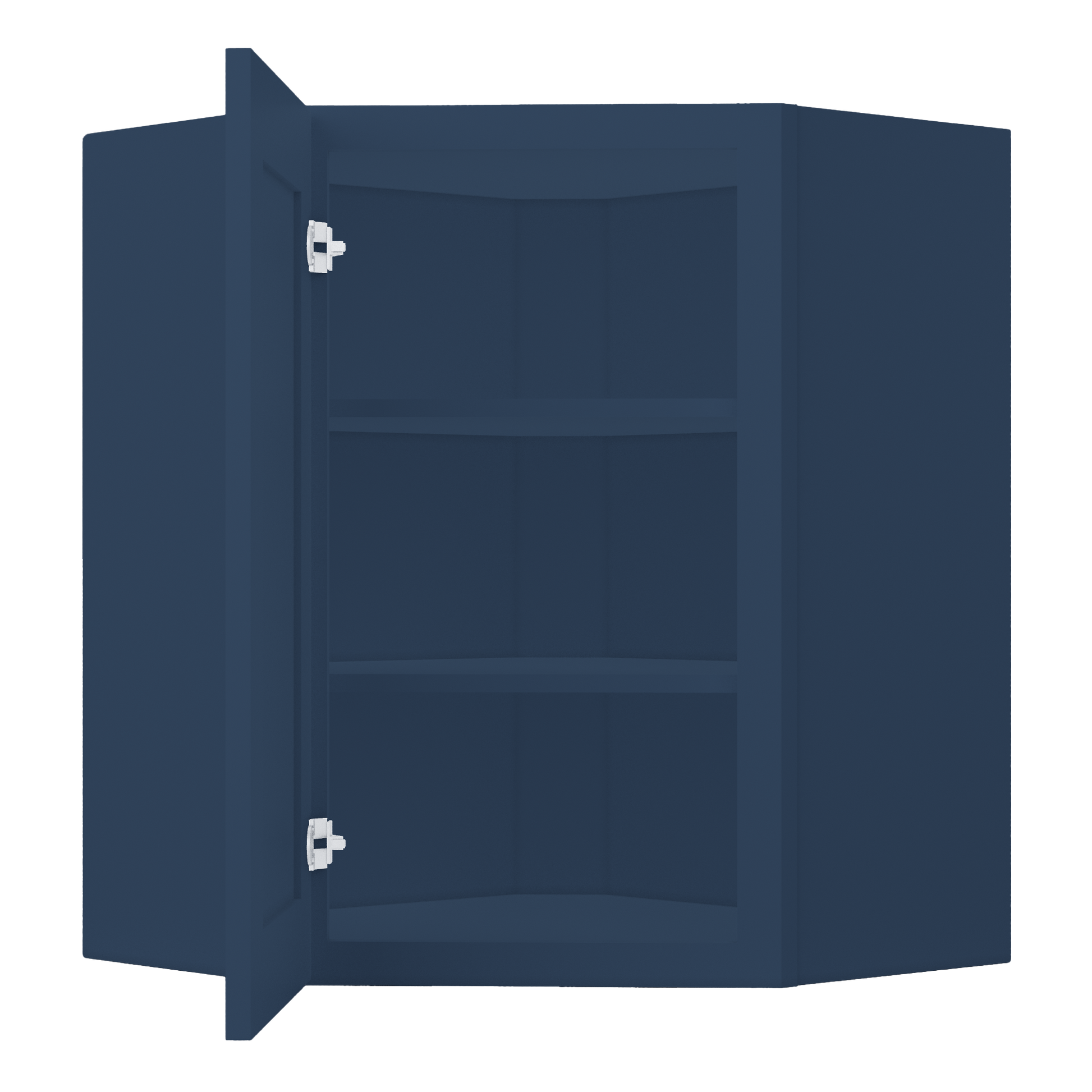 Diagonal Corner Kitchen Cabinet DC2430 Danbury Blue LessCare 24 in. width 30 in. height 12 in. depth - Kitchen Cabinets