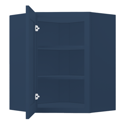 Diagonal Corner Kitchen Cabinet DC2430 Danbury Blue LessCare 24 in. width 30 in. height 12 in. depth - Kitchen Cabinets