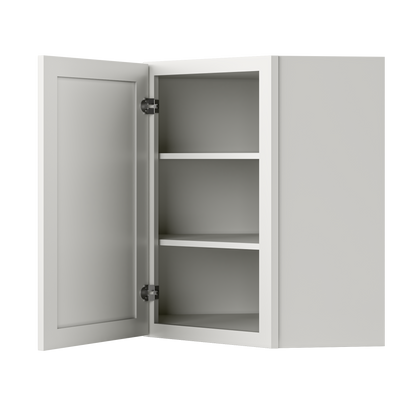 Diagonal Corner Kitchen Cabinet DC2430 Milan Pearl 24 in. width 30 in. height 12 in. depth - Kitchen Cabinets