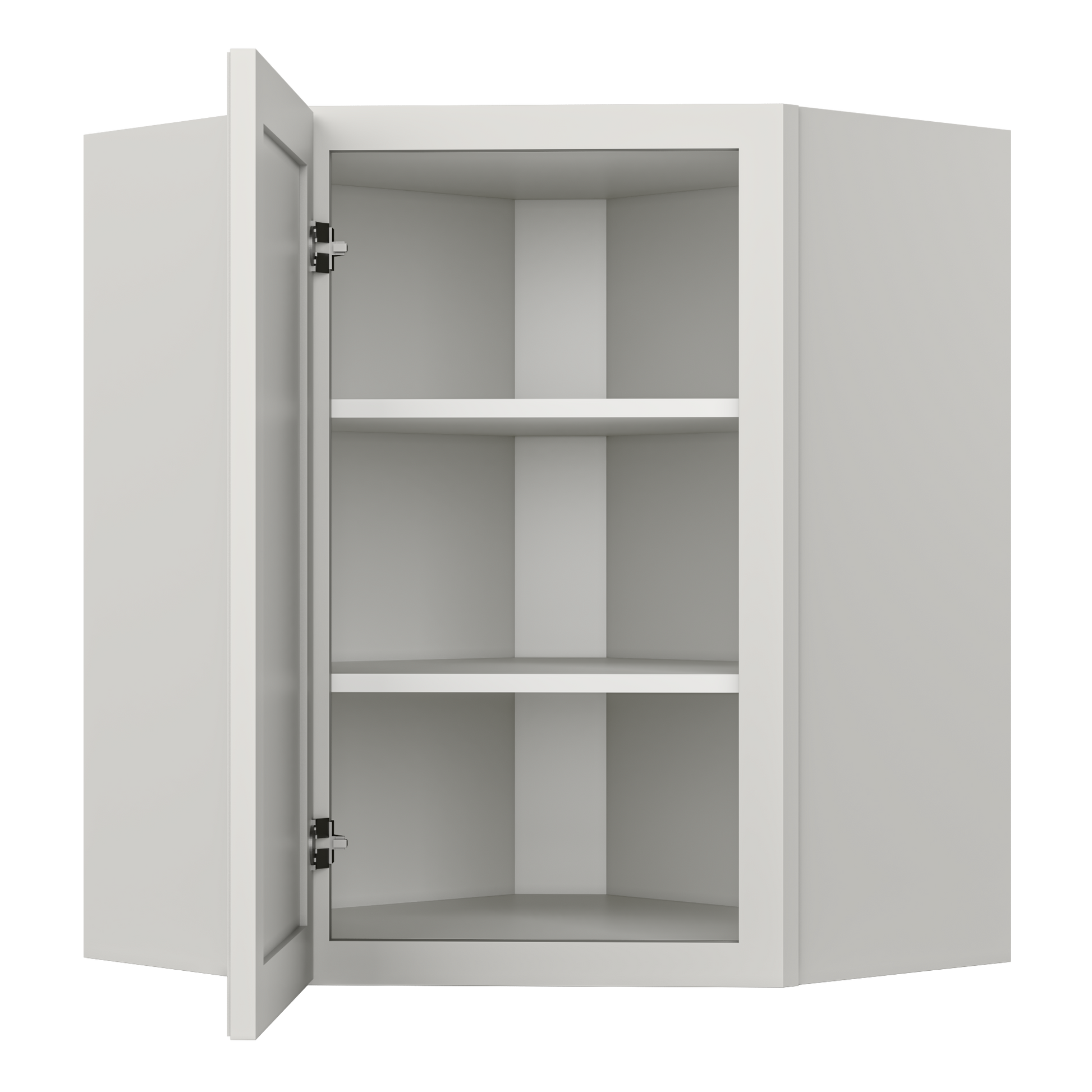 Diagonal Corner Kitchen Cabinet DC2430 Milan Pearl 24 in. width 30 in. height 12 in. depth - Kitchen Cabinets