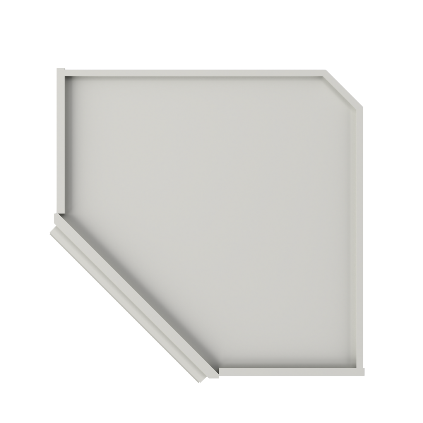 Diagonal Corner Kitchen Cabinet DC2430 Milan Pearl 24 in. width 30 in. height 12 in. depth - Kitchen Cabinets