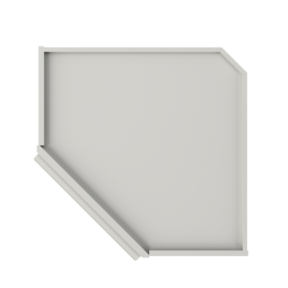 Diagonal Corner Kitchen Cabinet DC2430 Milan Pearl 24 in. width 30 in. height 12 in. depth - Kitchen Cabinets