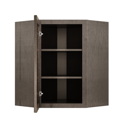 Diagonal Corner Kitchen Cabinet DC2430 Milan Slate 24 in. width 30 in. height 12 in. depth - Kitchen Cabinets