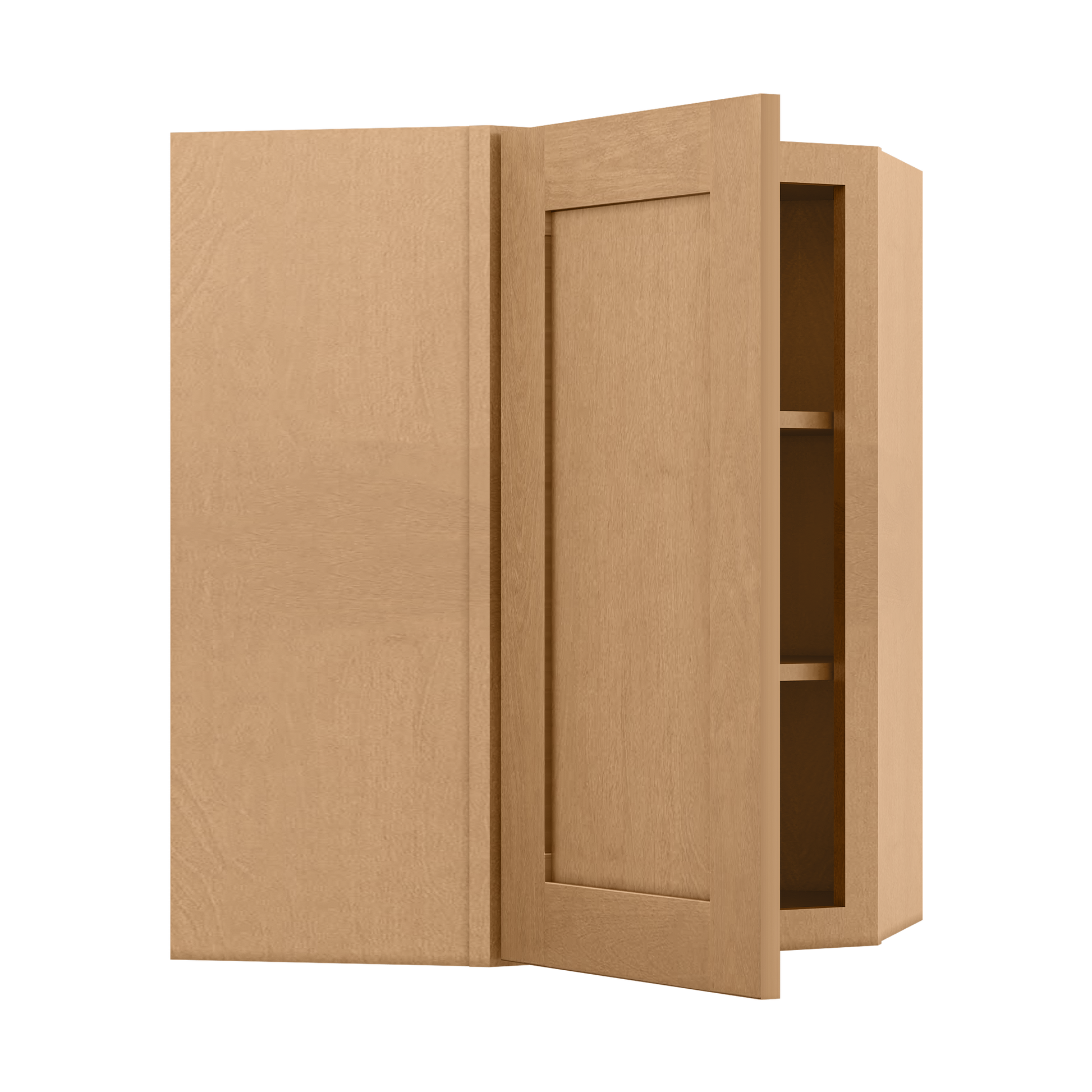 Diagonal Corner Kitchen Cabinet DC2430 Shaker Toffee 24 in. width 30 in. height 12 in. depth - Kitchen Cabinets