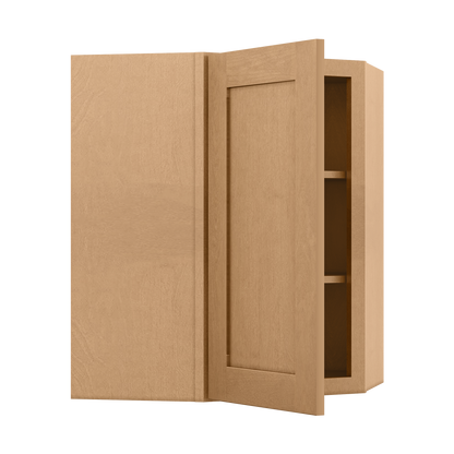 Diagonal Corner Kitchen Cabinet DC2430 Shaker Toffee 24 in. width 30 in. height 12 in. depth - Kitchen Cabinets