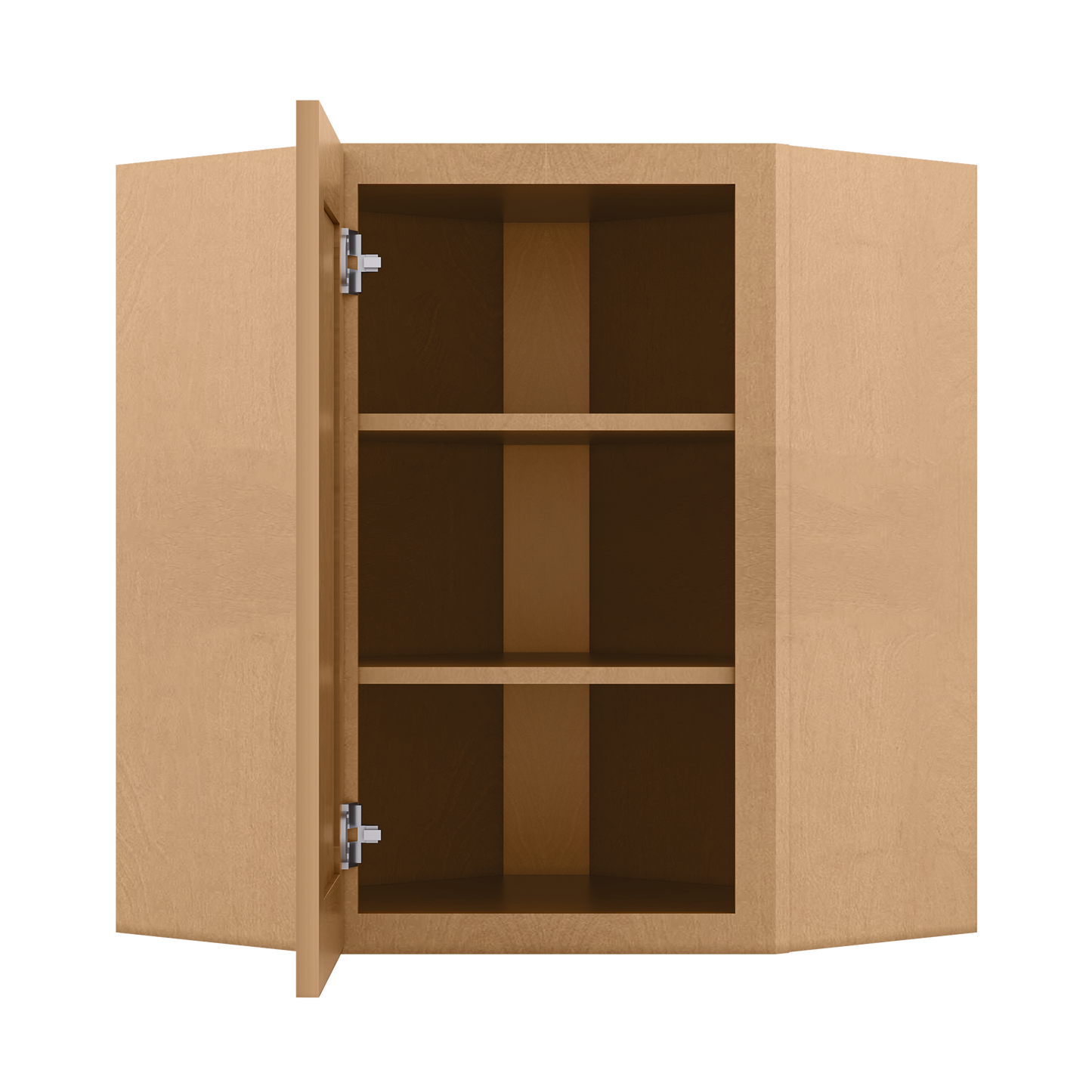 Diagonal Corner Kitchen Cabinet DC2430 Shaker Toffee 24 in. width 30 in. height 12 in. depth - Kitchen Cabinets