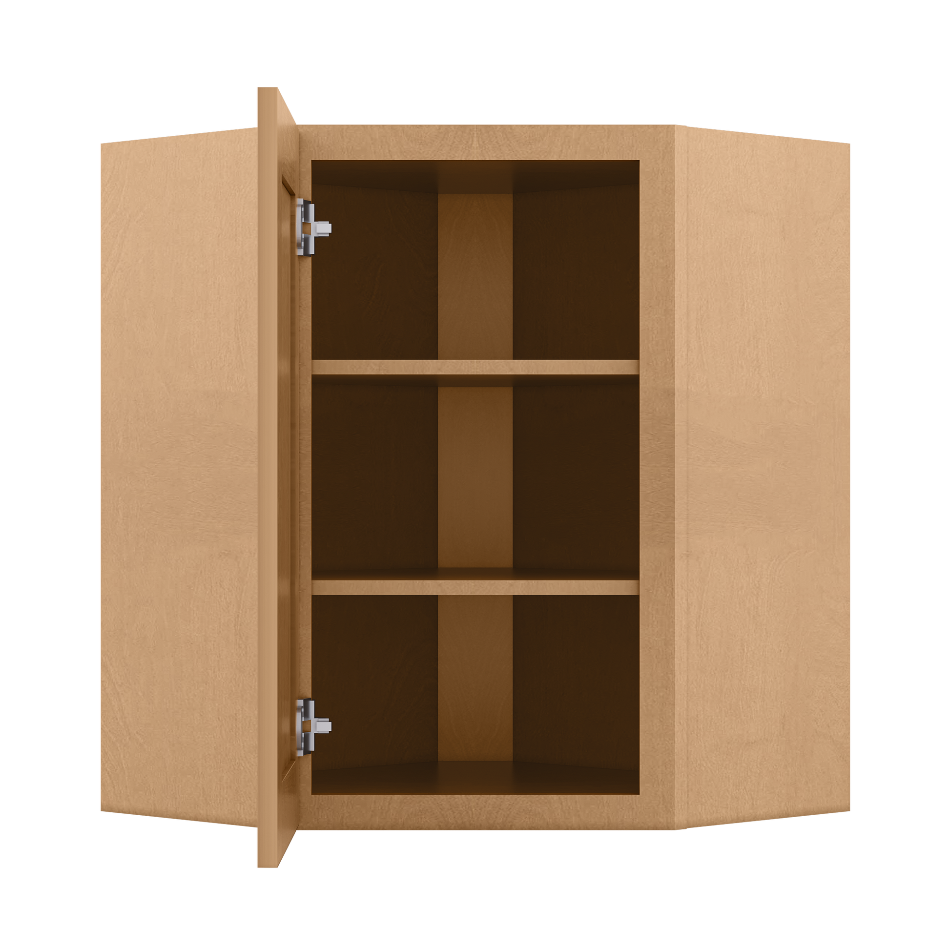 Diagonal Corner Kitchen Cabinet DC2430 Shaker Toffee 24 in. width 30 in. height 12 in. depth - Kitchen Cabinets