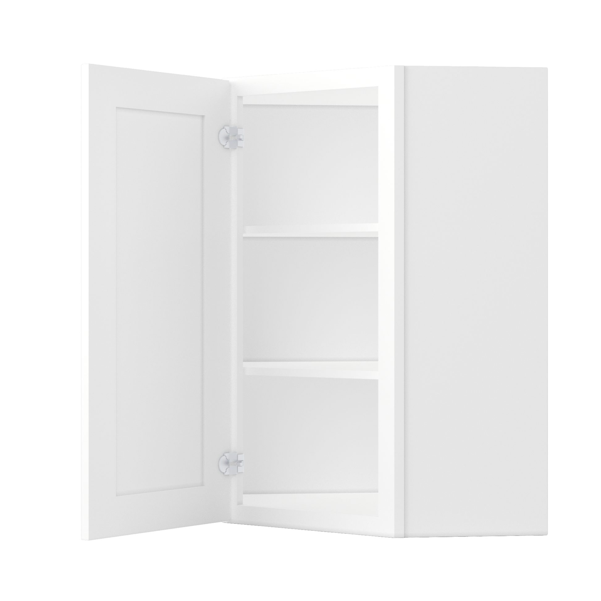 Diagonal Corner Kitchen Cabinet DC2436 Alpina White LessCare 24 in. width 36 in. height 12 in. depth - Kitchen Cabinets