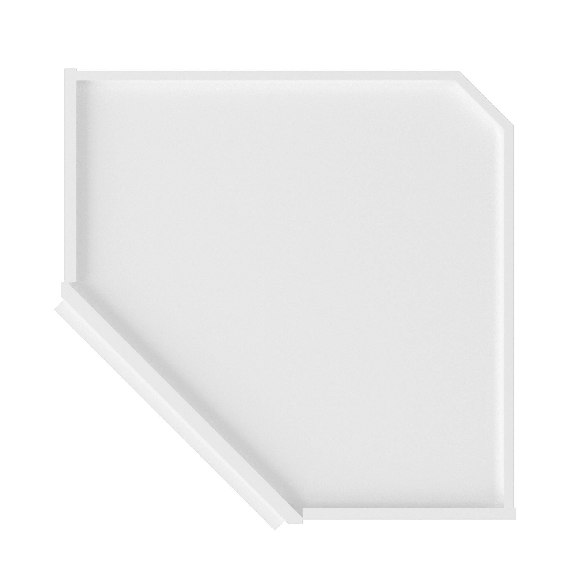 Diagonal Corner Kitchen Cabinet DC2436 Alpina White LessCare 24 in. width 36 in. height 12 in. depth - Kitchen Cabinets