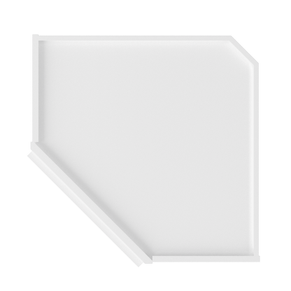 Diagonal Corner Kitchen Cabinet DC2436 Alpina White LessCare 24 in. width 36 in. height 12 in. depth - Kitchen Cabinets