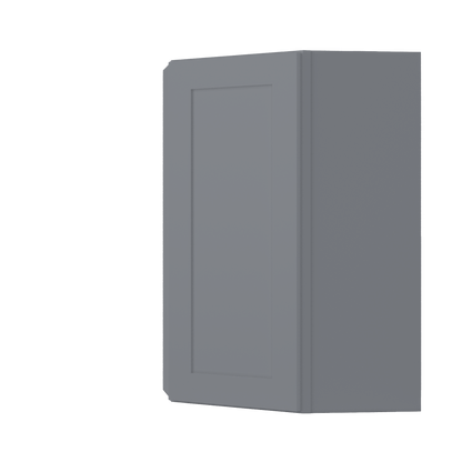 Diagonal Corner Kitchen Cabinet DC2436 Colonial Gray LessCare 24 in. width 36 in. height 12 in. depth - Kitchen Cabinets