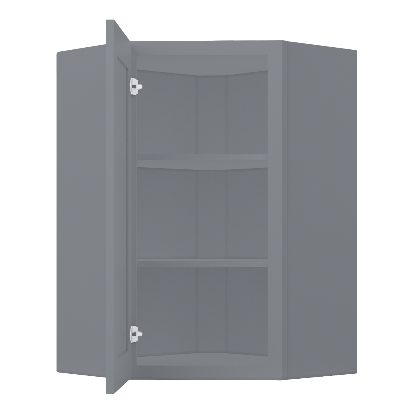 Diagonal Corner Kitchen Cabinet DC2436 Colonial Gray LessCare 24 in. width 36 in. height 12 in. depth - Kitchen Cabinets
