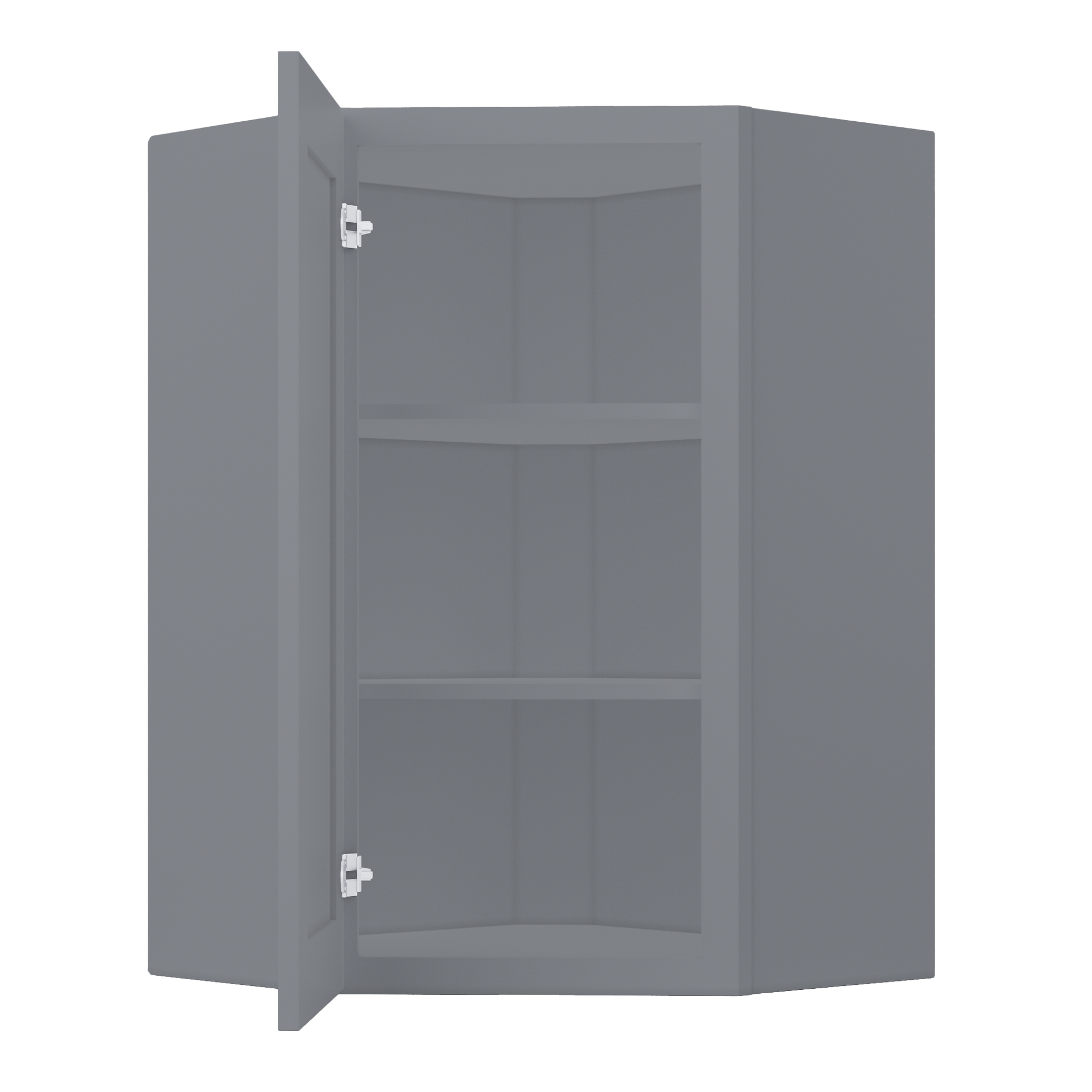 Diagonal Corner Kitchen Cabinet DC2436 Colonial Gray LessCare 24 in. width 36 in. height 12 in. depth - Kitchen Cabinets