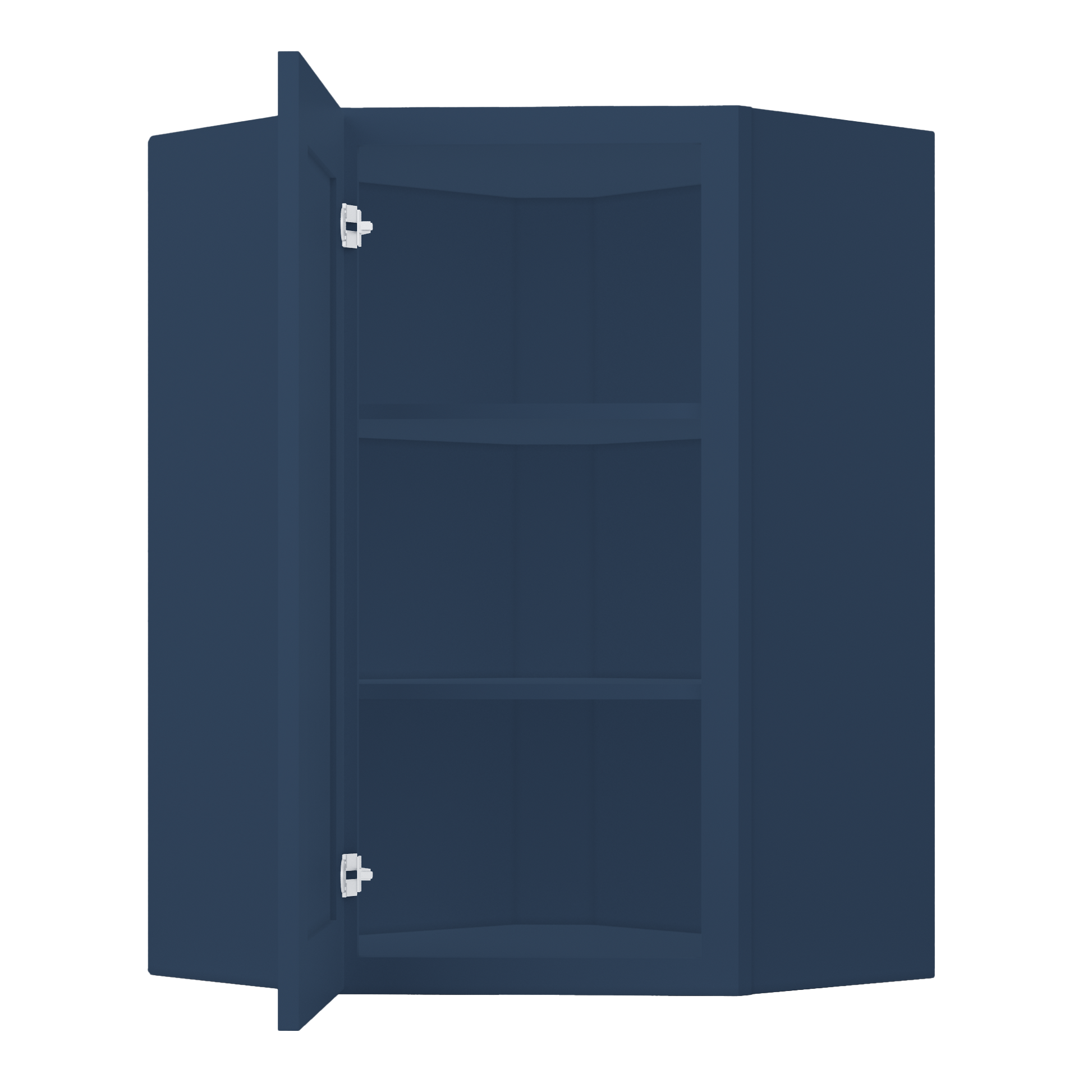 Diagonal Corner Kitchen Cabinet DC2436 Danbury Blue LessCare 24 in. width 36 in. height 12 in. depth - Kitchen Cabinets