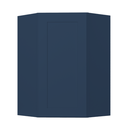 Diagonal Corner Kitchen Cabinet DC2436 Danbury Blue LessCare 24 in. width 36 in. height 12 in. depth - Kitchen Cabinets
