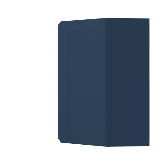 Diagonal Corner Kitchen Cabinet DC2436 Danbury Blue LessCare 24 in. width 36 in. height 12 in. depth - Kitchen Cabinets