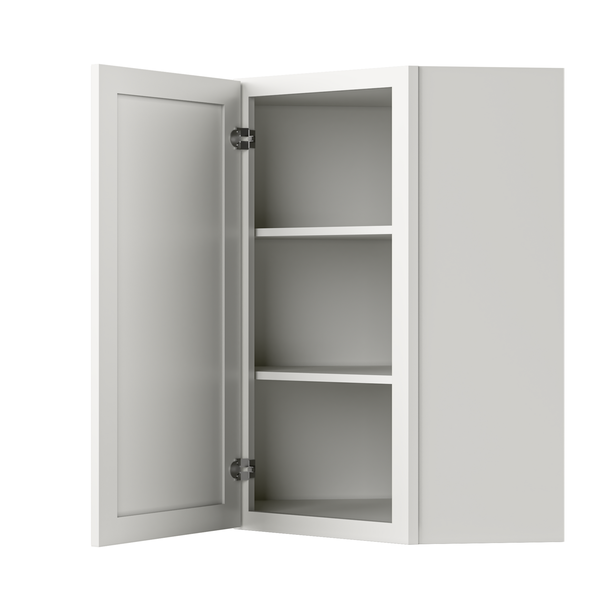 Diagonal Corner Kitchen Cabinet DC2436 Milan Pearl 24 in. width 36 in. height 12 in. depth - Kitchen Cabinets