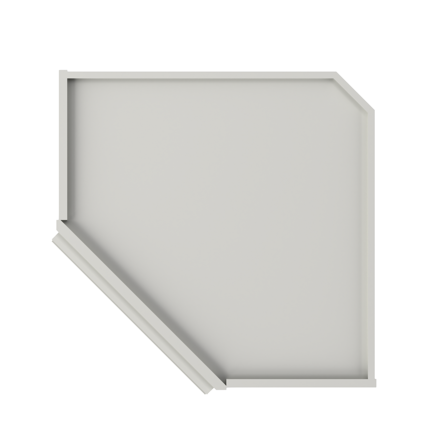 Diagonal Corner Kitchen Cabinet DC2436 Milan Pearl 24 in. width 36 in. height 12 in. depth - Kitchen Cabinets